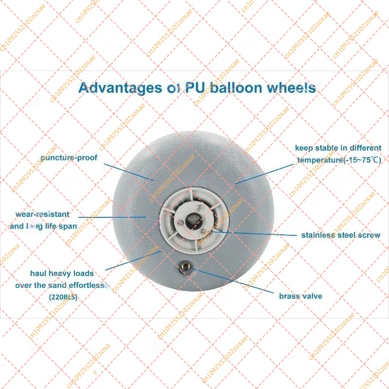 12 Inch Inflatable PU Wheel fo - Fishing Kayak Cart ulasan dan harga
